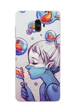 Чехол с картинкой (силикон) для huawei mate 10 девочка