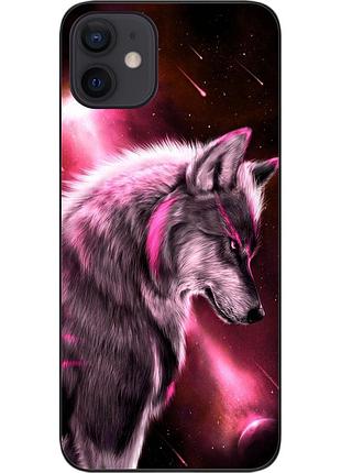Силиконовый чехол для iphone 12 с картинкой волк