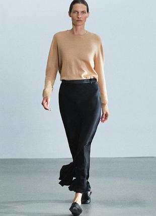 Довга атласна спідниця жіноча zara new
