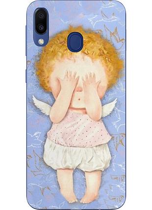Силиконовый чехол бампер для samsung galaxy a30 2019 a305f с картинкой ангелочек