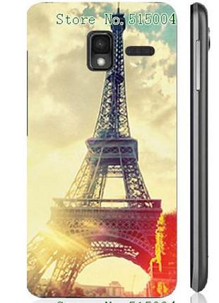 Силиконовый бампер с рисунком для lenovo a850+ башня