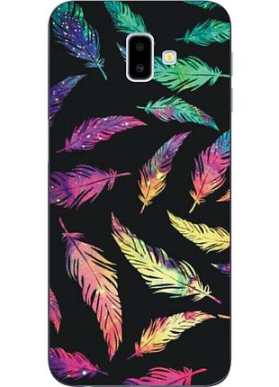 Оригінальний tpu чехол з принтом для samsung galaxy j6 plus 2018 пір'я
