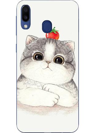 Силіконовий чохол з малюнком для samsung galaxy a40 2019 a405f кошеня