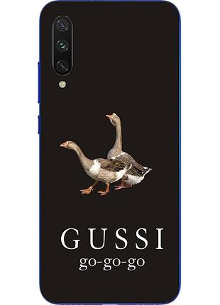 Антибрендовый силиконовый чехол для xiaomi mi a3 с картинкой gussi go go
