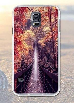Бампер силіконовий чохол для samsung galaxy s5 i9600 з картинкою міст