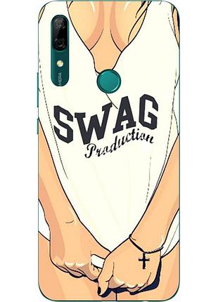 Бампер силіконовий чохол для huawei p smart z з картинкою swag