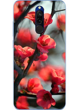 Чехол силиконовый для xiaomi redmi 8 с картинкой сакура