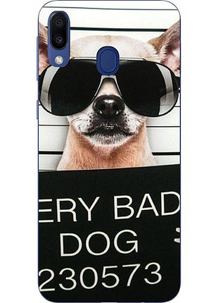 Силіконовий чохол для samsung galaxy a20 2019 a205f з картинкою bad dog