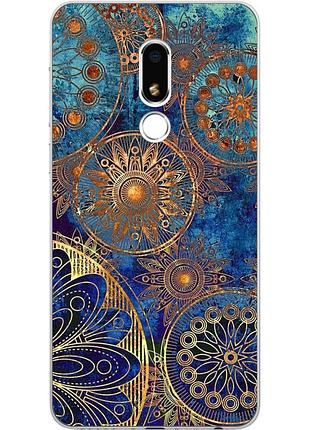 Силиконовый бампер для meizu m8 lite с картинкой круги винтаж