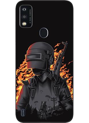 Силиконовый чехол для zte blade a51 с картинкой pubg