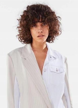 Джинсовый пиджак жакет bershka