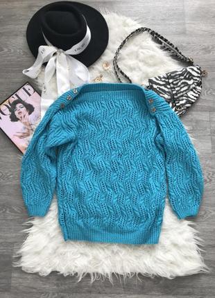 Очень красивый бирюзовый свитер светр в идеальном состоянии 🖤2 фото