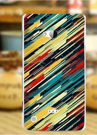 Чехол бампер из силикона для nokia lumia 720 с принтом разводы
