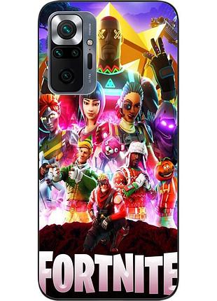Силіконовий чохол для xiaomi redmi note 10 pro з картинкою гра фортнайт