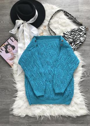 Очень красивый бирюзовый свитер светр в идеальном состоянии 🖤3 фото