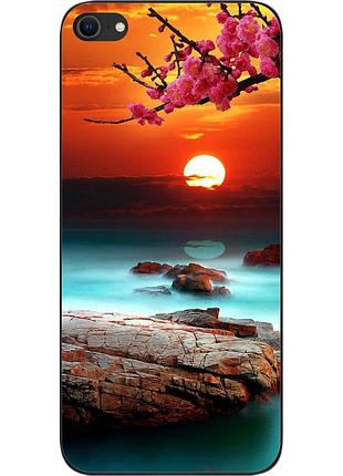 Силиконовый чехол для iphone se 2020 с картинкой красивый закат
