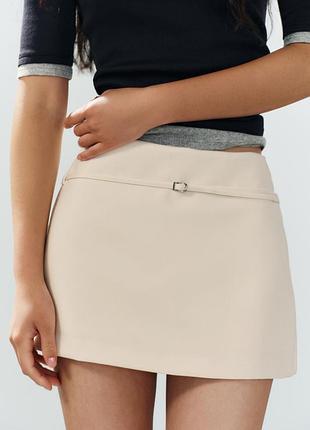 Спідниця жіноча бежева zara new