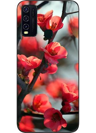 Чехол силиконовый для vivo y30 с картинкой сакура