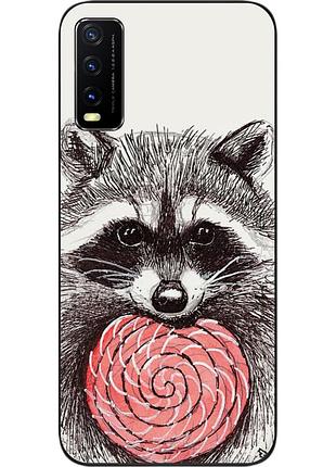 Силіконовий чохол для vivo v20 з картинкою єнот