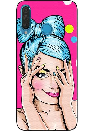 Силіконовий чохол для huawei p30 lite з картинкою дівчина поп арт