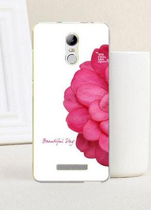 Силіконовий чохол накладка для xiaomi redmi note 3 з картинкою половина квітки