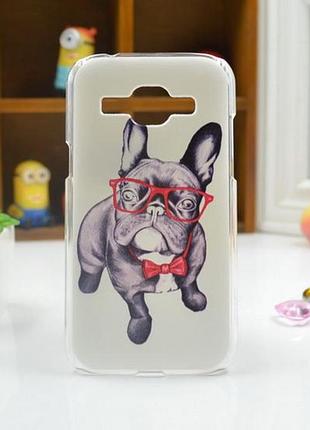 Чохол для samsung galaxy моделі j120 j1 2016 з картинкою - бульдог в окулярах
