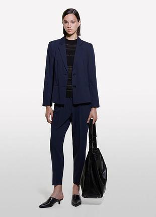 Женские синие прямий укороченые брюки sisley 46