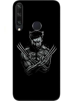 Силіконовий чохол для huawei y6p з картинкою росомаха