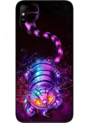 Силиконовый чехол для xiaomi redmi 9a с картинкой чеширский кот