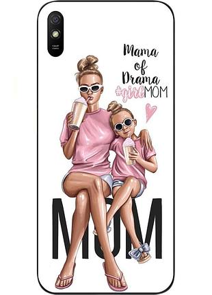 Бампер силиконовый чехол для xiaomi redmi 9a с картинкой мама