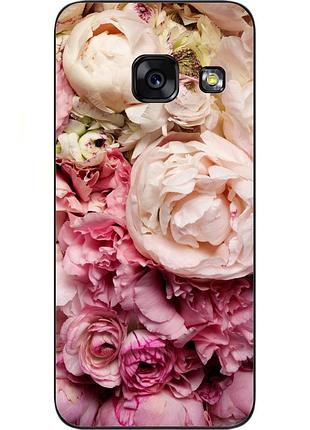 Чохол силіконовий для samsung a7 2017 galaxy a720 з картинкою півонії