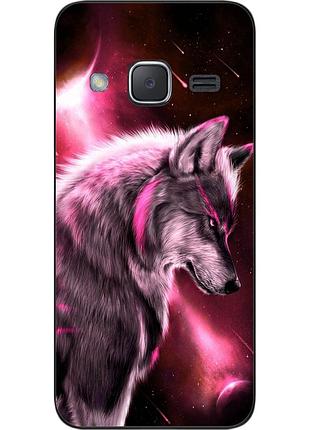Силіконовий чохол для samsung galaxy j2 j200 з картинкою вовк
