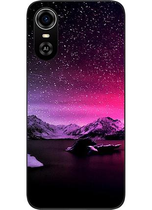 Силиконовый чехол бампер для zte blade a31 plus с картинкой звезды