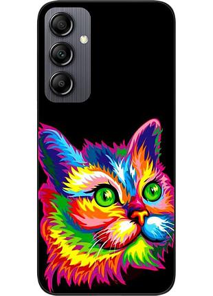 Силіконовий чохол для samsung galaxy a14 з картинкою яскравий кіт