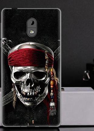 Бампер силіконовий чохол для nokia 3 з картинкою череп