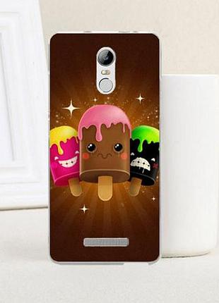 Силиконовый чехол накладка для xiaomi redmi note 3 с картинкой мороженое