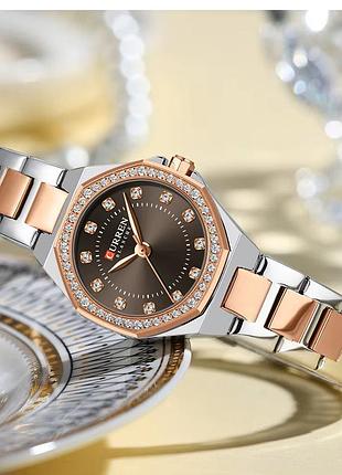 Curren 9100 silver-rose gold-brown 2