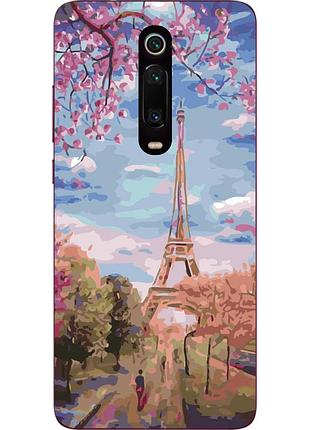 Бампер силиконовый чехол для xiaomi mi 9t / k20 / mi 9t pro / k20 pro с картинкой париж
