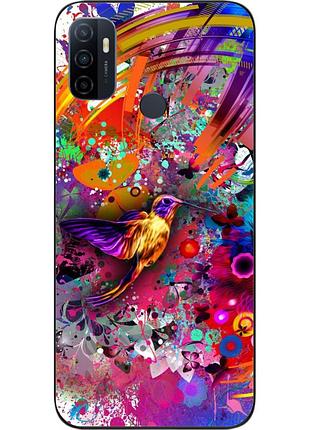 Силіконовий чохол бампер для oppo a53 з картинкою креатив