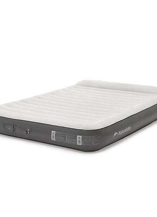 Самонадувающийся матрас naturehike cnk2450ws040 двухместный 200х150х25 см, серый, с помпой
