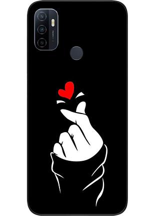 Силиконовый чехол для oppo a53 с картинкой рука