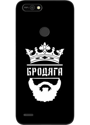 Силиконовый чехол для tecno pop 2f с картинкой бродяга