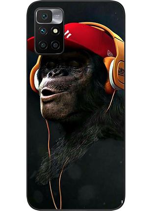 Оригінальний чохол для xiaomi redmi 10 з картинкою шимпанзе