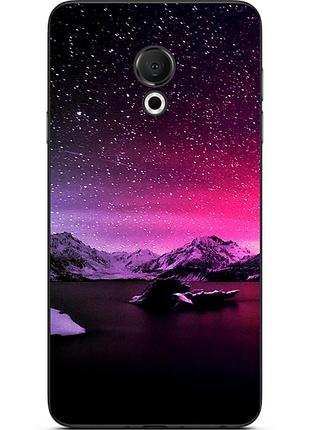 Силиконовый чехол бампер для meizu 15 lite с картинкой звездное небо