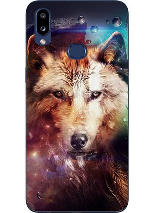 Чохол силіконовий для samsung a10s galaxy a107f з картинкою космічний вовк