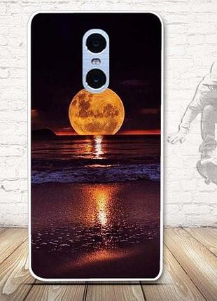Силіконовий чохол бампер для xiaomi redmi note 4 з картинкою захід сонця