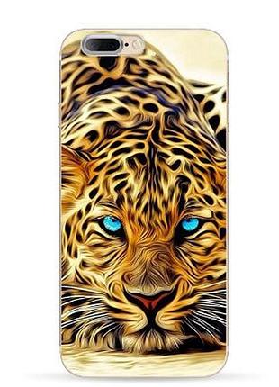 Чохол накладка з картинкою (силікон) для iphone 7 plus гепард
