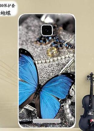 Силиконовый чехол для lenovo a1900 с картинкой бабочка