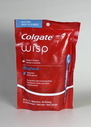 Colgate - wisp maxfresh mini toothbrushes - міні щітки для очищення зубів в дорозі, 24 шт
