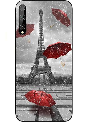 Чехол силиконовый для huawei p smart s с картинкой башня
